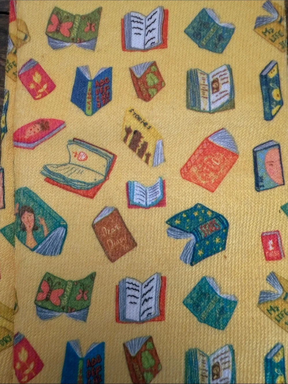 Chick Lit Designs Flying Books Socks Pastel Yellow Bookworm Novelty Socks